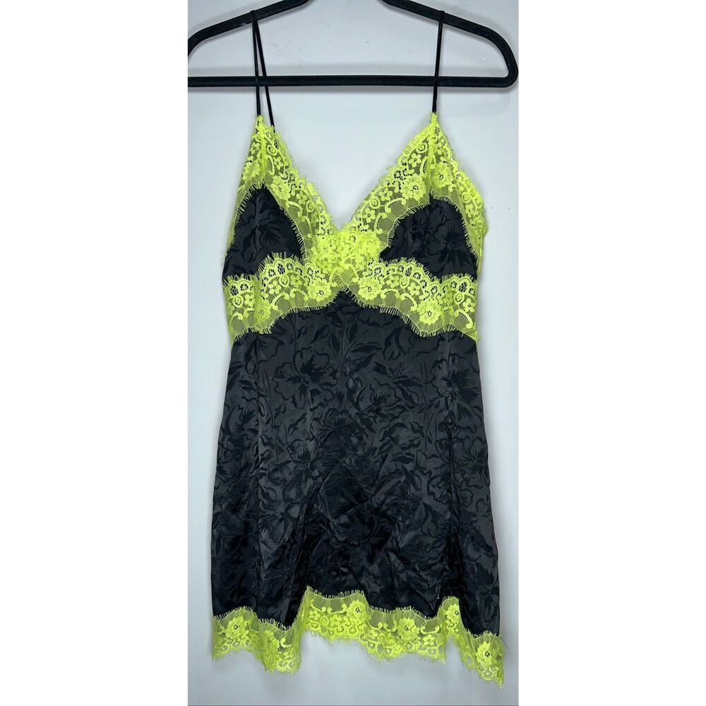 Alice + Olivia Zaira Lace-Trim Mini Dress size 10
